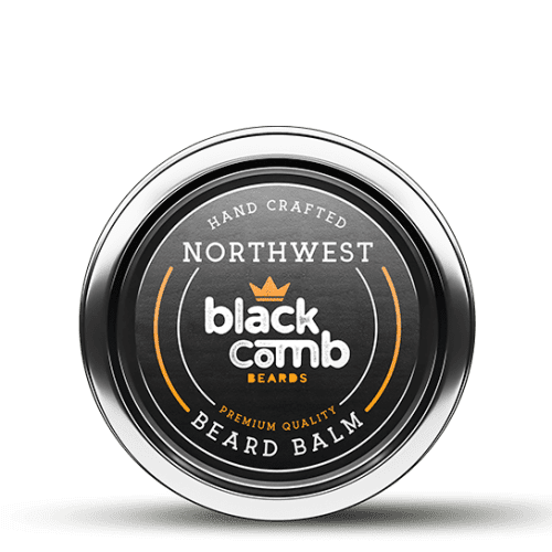 black comb beard balm northwest front png