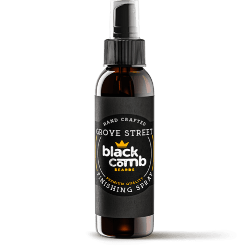 black comb beard finishing spray grove street front