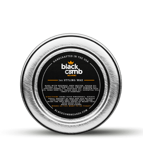 black comb beard wax back